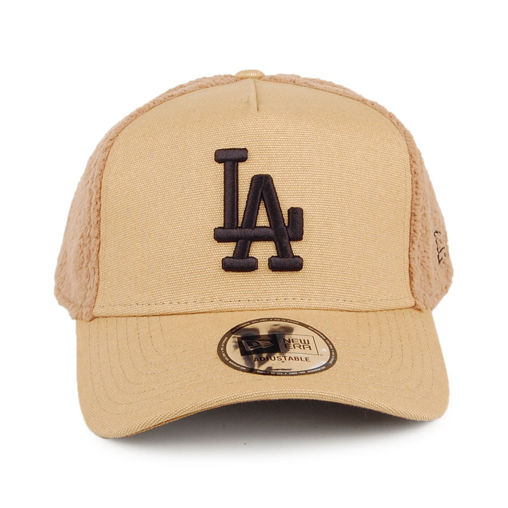 Casquette Trucker MLB Sherpa L.A. Dodgers beige sable NEW ERA