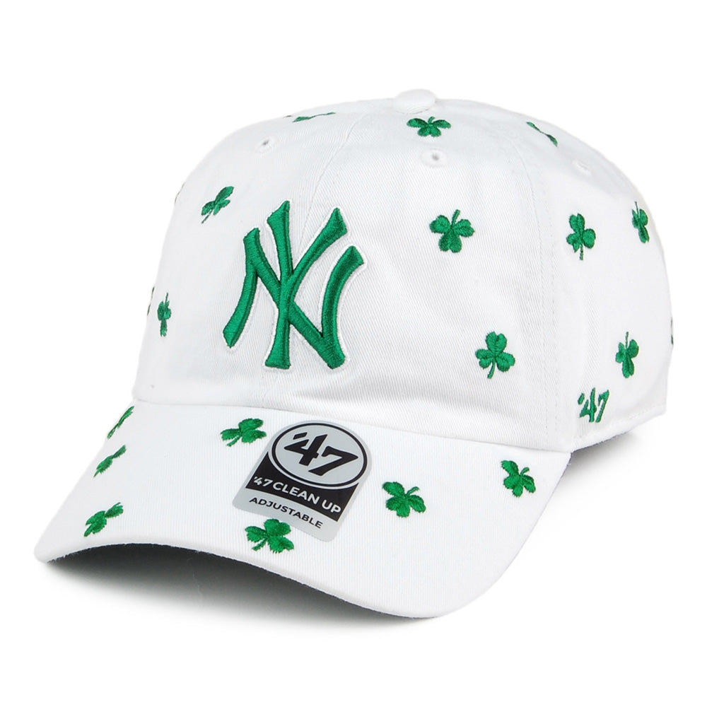 Casquette St. Patrick's Clover Clean Up New York Yankees blanc-vert 47 BRAND