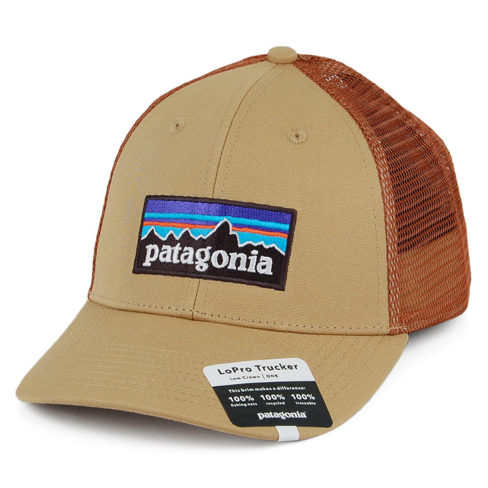 Casquette Trucker en Coton Bio LoPro P-6 Logo beige sable-marron PATAGONIA