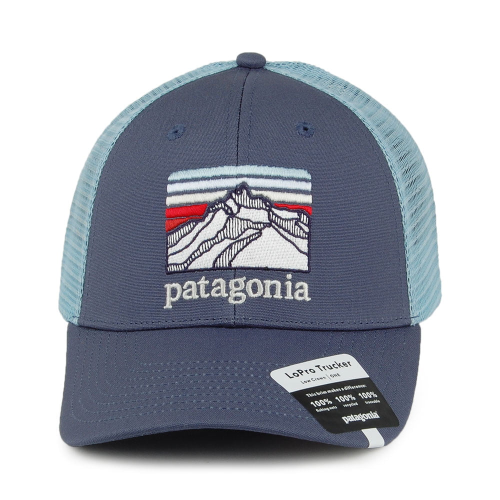 Casquette Trucker en Toile de Coton Bio LoPro Line Logo Ridge bleu PATAGONIA