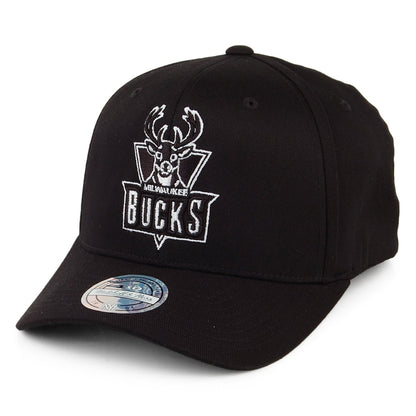 Casquette Snapback B&W Logo 110 Milwaukee Bucks noir-blanc MITCHELL & NESS