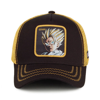 Casquette Trucker Dragon Ball Z Gohan noir-jaune CAPSLAB