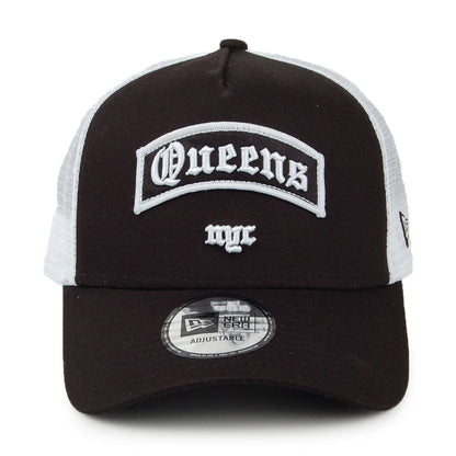 Casquette Trucker A-Frame Borough Queens noir NEW ERA