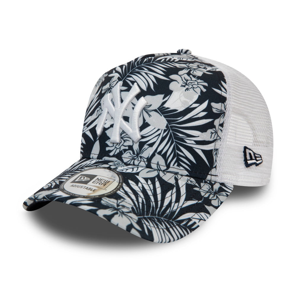 Casquette Trucker MLB Hibiscus Infill New York Yankees bleu marine NEW ERA