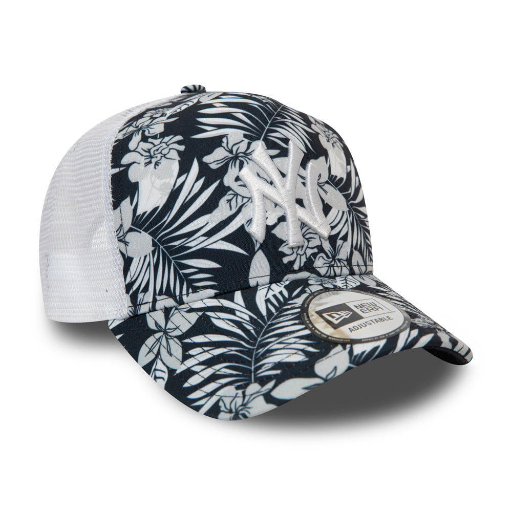 Casquette Trucker MLB Hibiscus Infill New York Yankees bleu marine NEW ERA