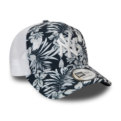 Casquette Trucker MLB Hibiscus Infill New York Yankees bleu marine NEW ERA