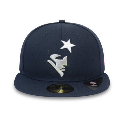 Casquette 59FIFTY NFL Team Tonal Shadow Logo N.E. Patriots bleu marine NEW ERA