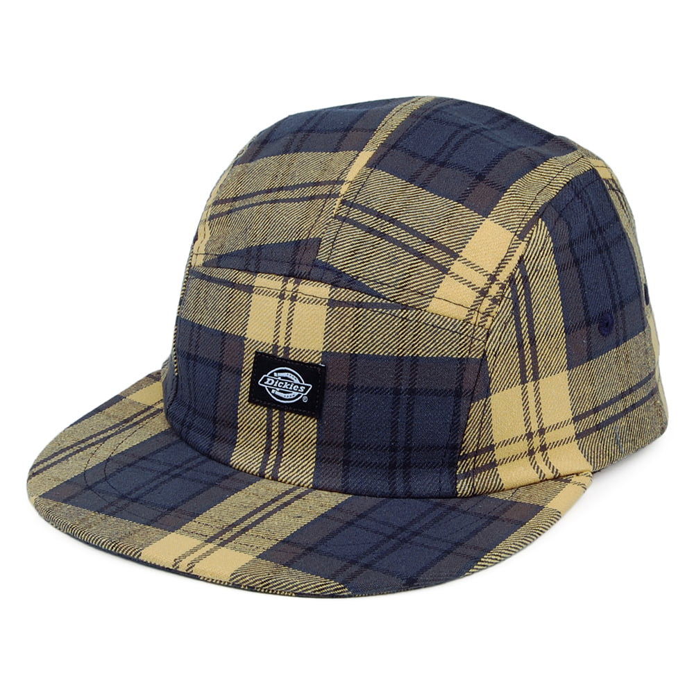 Casquette 5 Panel à Carreaux Hornbeck bleu-jaune DICKIES
