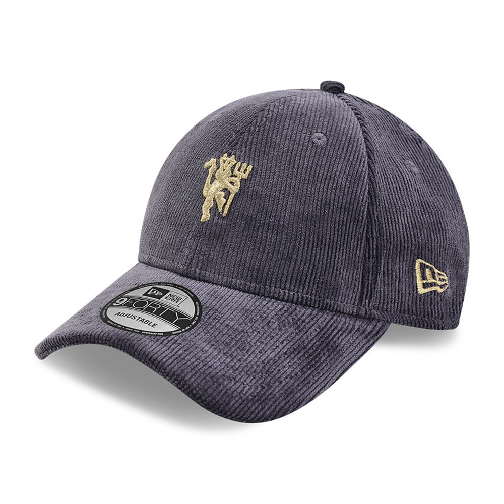 Casquette en Velours Côtelé 9FORTY Manchester United ardoise NEW ERA