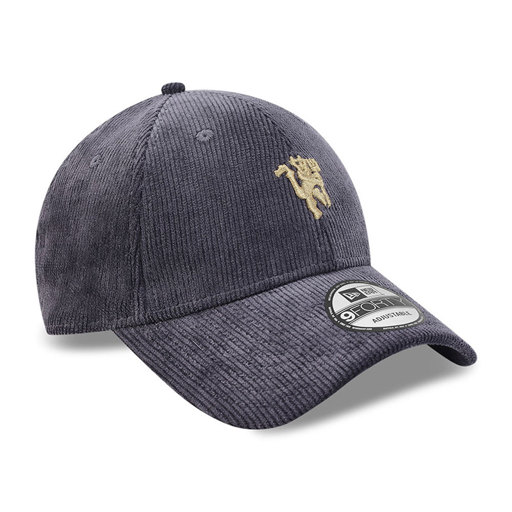 Casquette en Velours Côtelé 9FORTY Manchester United ardoise NEW ERA