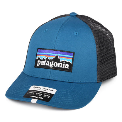 Casquette Trucker en Coton Bio LoPro P-6 Logo bleu sarcelle PATAGONIA