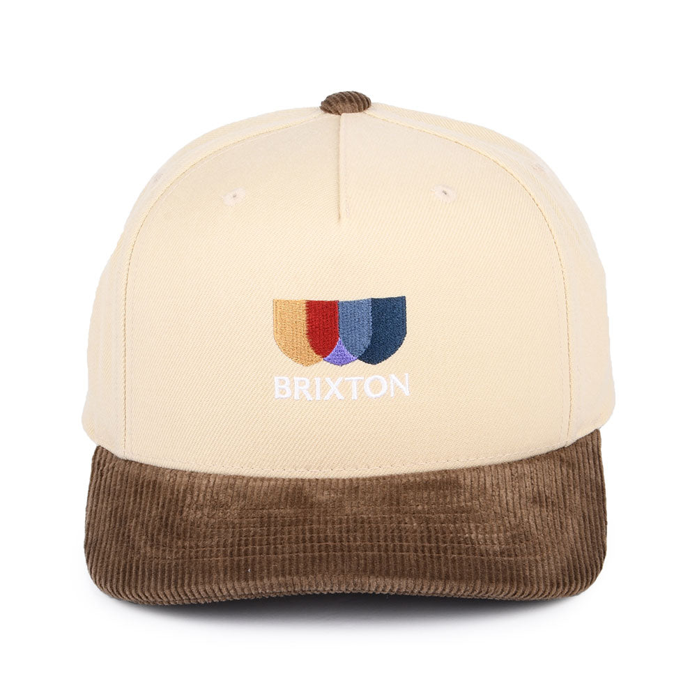 Casquette Snapback en Velours Côtelé Alton MP beige-marron BRIXTON