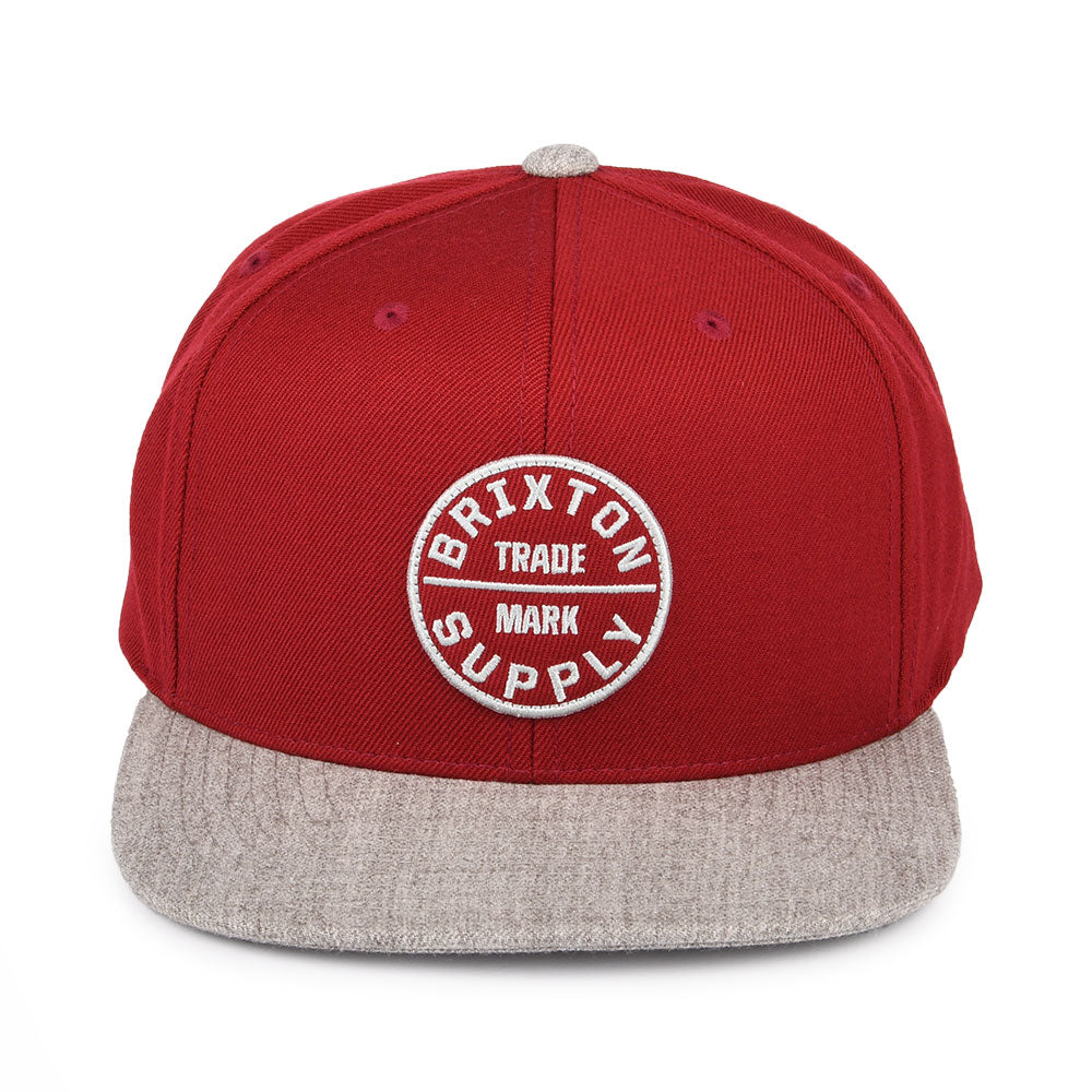 Casquette Snapback Oath III rouge-gris chiné BRIXTON