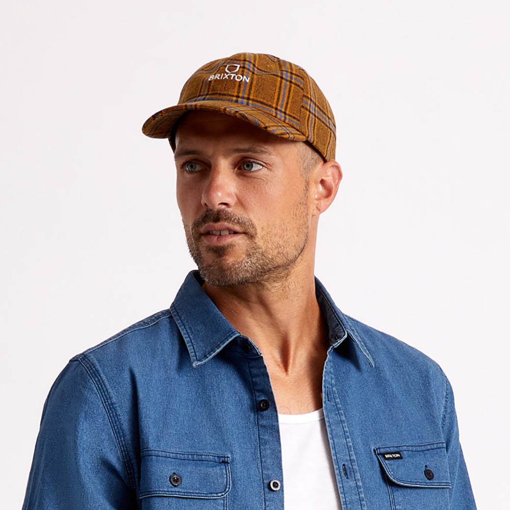 Casquette à Carreaux Alpha LP rouille mélangé BRIXTON