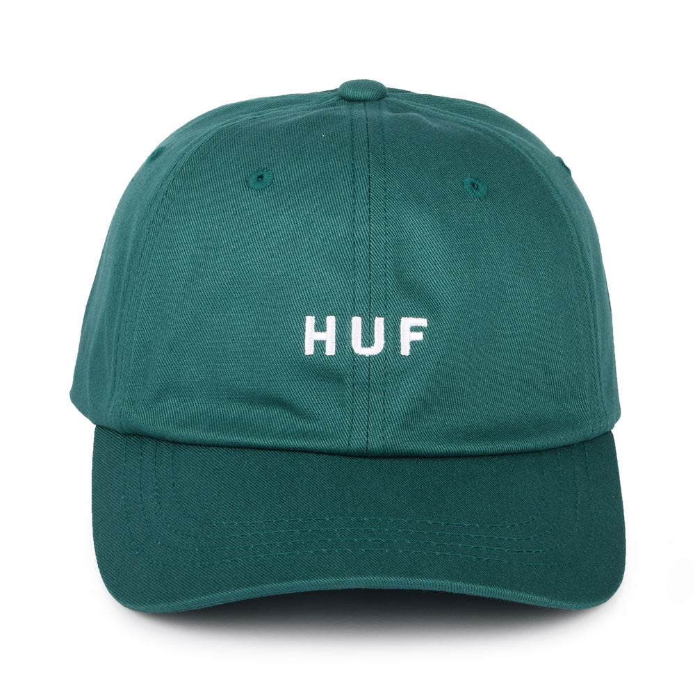 Casquette à Visière Incurvée en Coton Original Logo vert aqua HUF