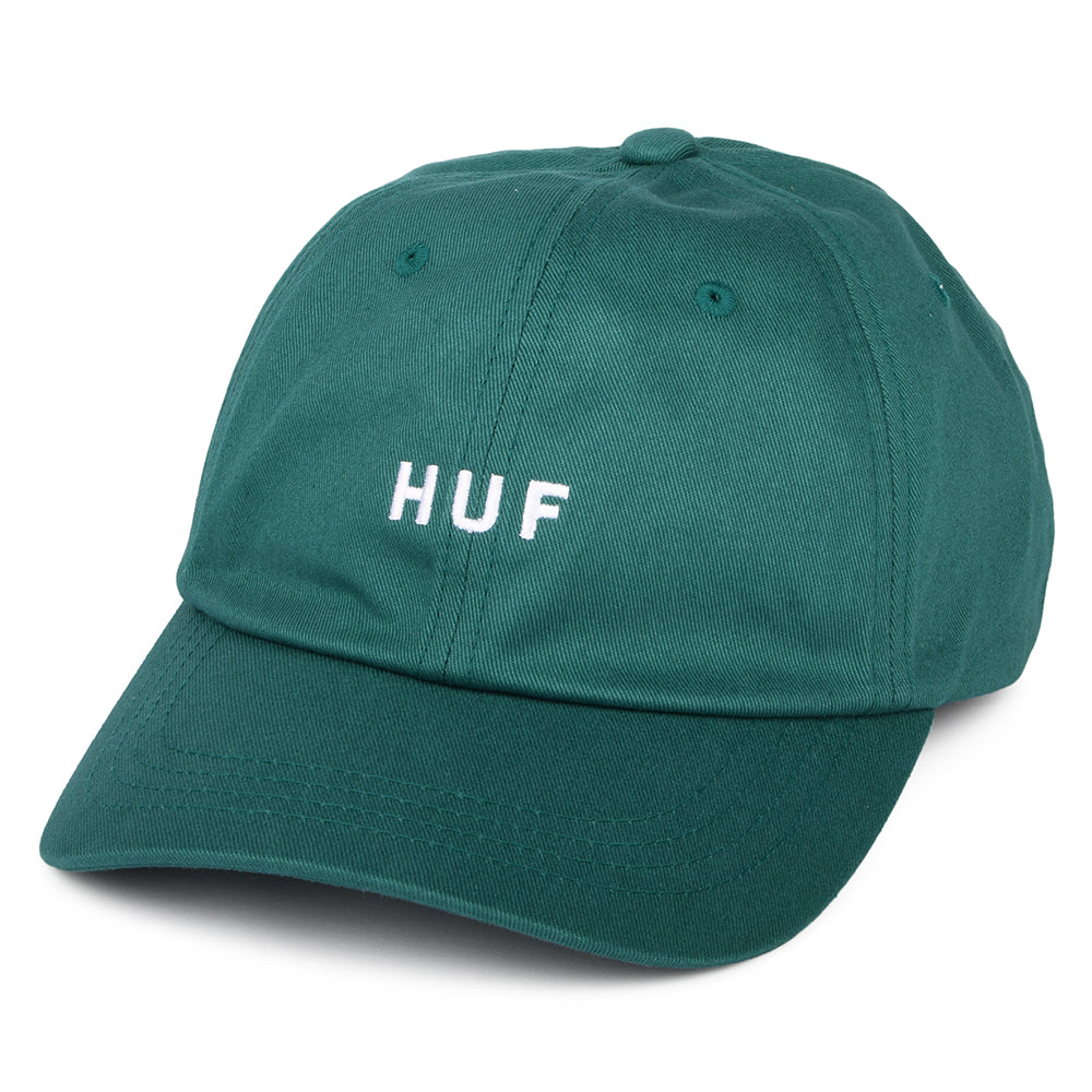 Casquette à Visière Incurvée en Coton Original Logo vert aqua HUF