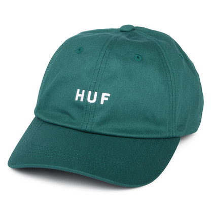 Casquette à Visière Incurvée en Coton Original Logo vert aqua HUF