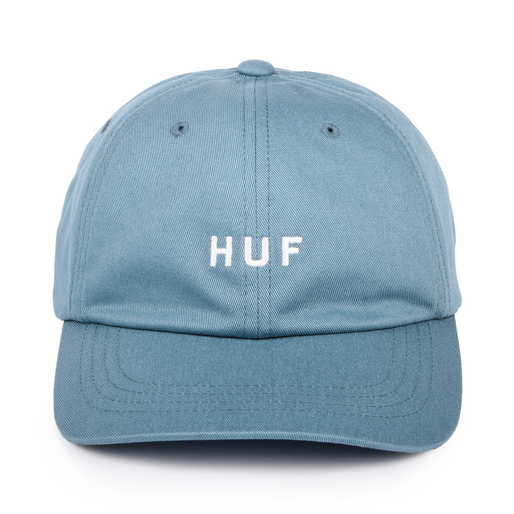 Casquette à Visière Incurvée en Coton Original Logo bleu clair HUF