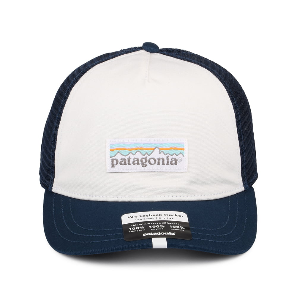 Casquette Trucker Femme Pastel P-6 Label Layback blanc-bleu PATAGONIA