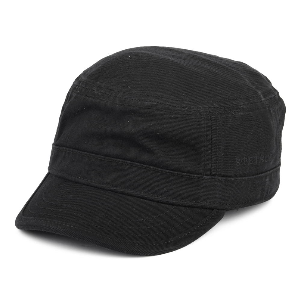 Casquette Militaire en Coton noir STETSON