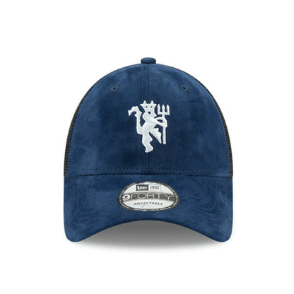 Casquette Trucker 9FORTY Manchester United Imitation Daim bleu marine NEW ERA