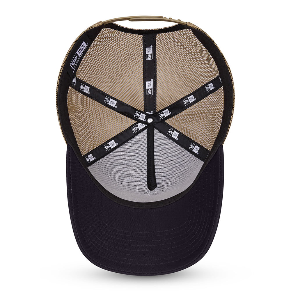Casquette Trucker A-Frame Sports Patch bleu marine-pierre NEW ERA