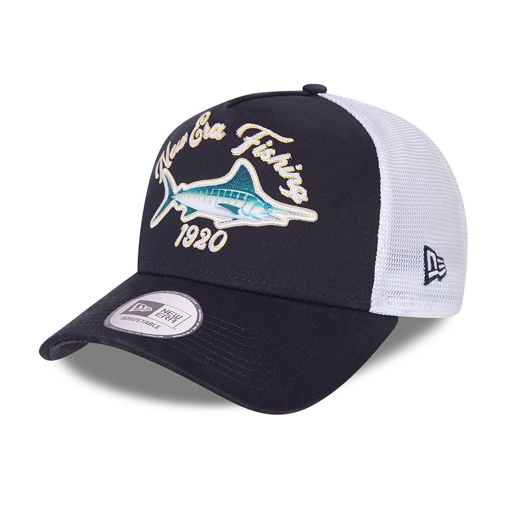 Casquette Trucker A-Frame NE Fishing bleu marine NEW ERA