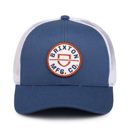 Casquette Trucker Crest NetPlus MP bleu ardoise-blanc BRIXTON