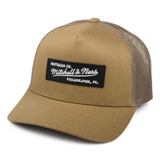 Casquette Trucker Branded Box Logo Classic beige sable MITCHELL & NESS