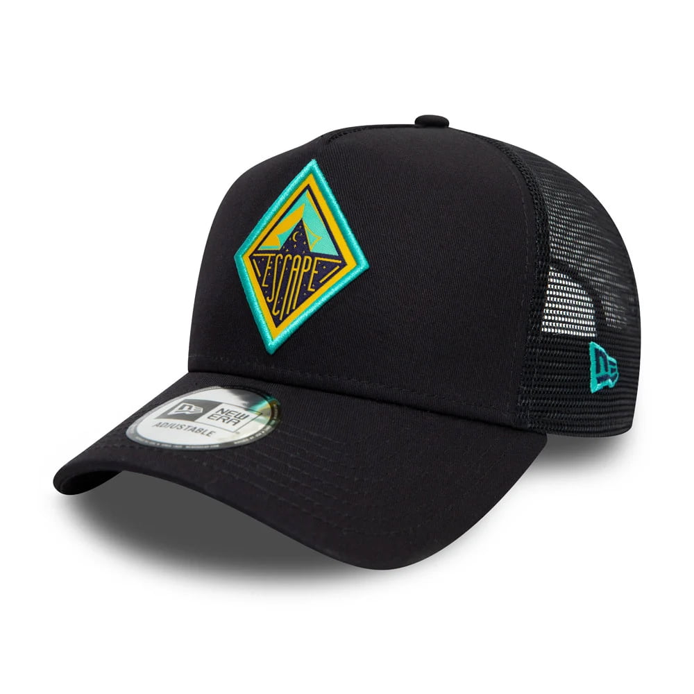 Casquette Trucker A-Frame 9FORTY Explorer Patch bleu marine NEW ERA