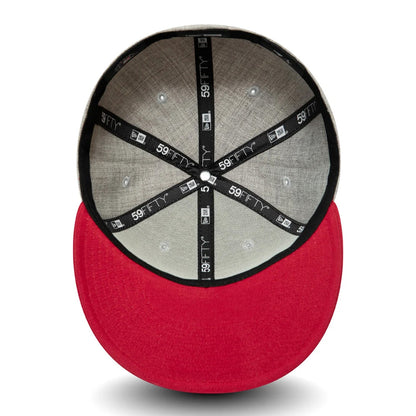 Casquette 59FIFTY MLB Heather Contrast L.A. Dodgers gris-rouge NEW ERA