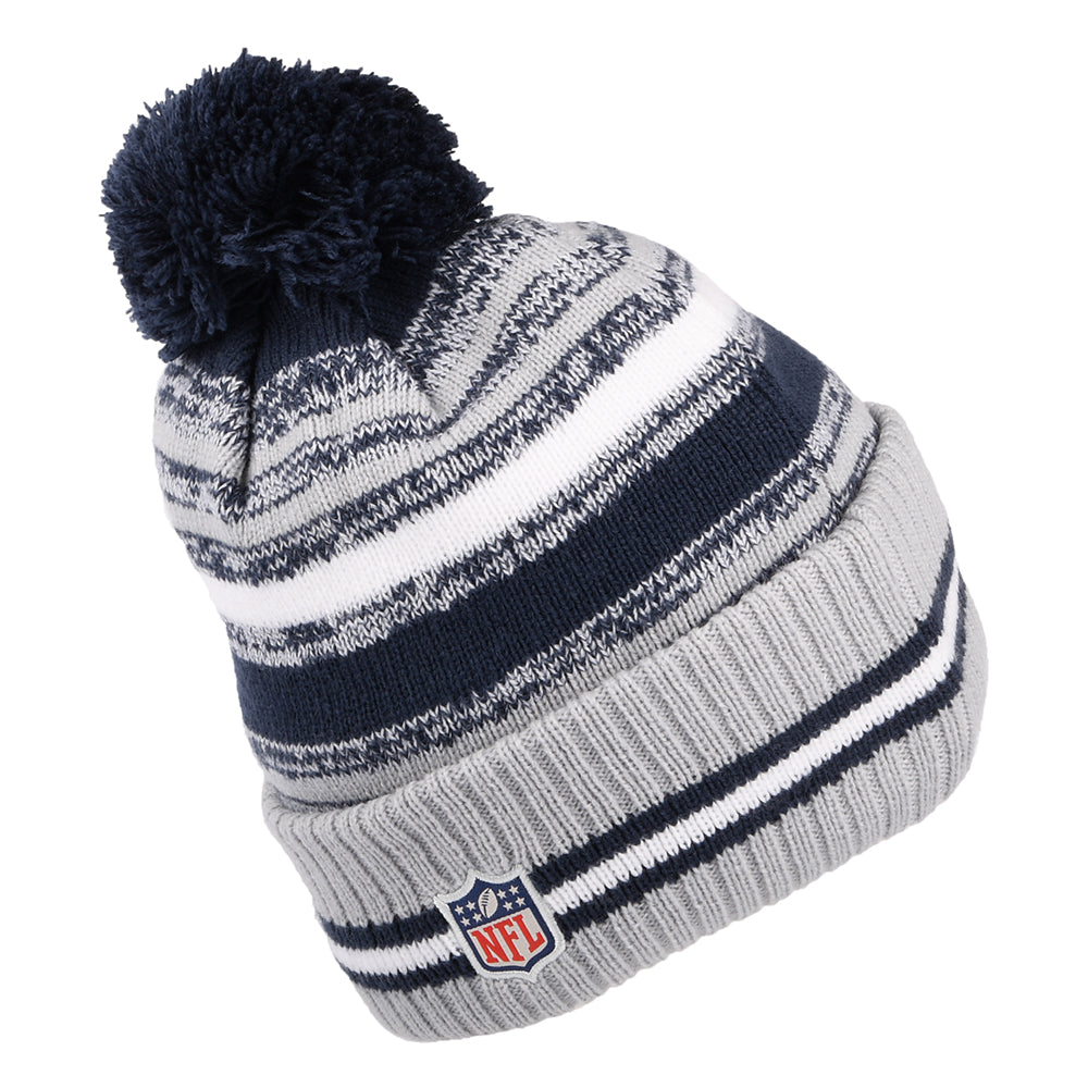 Bonnet à Pompon NFL Sport Knit OTC Dallas Cowboys bleu-gris NEW ERA