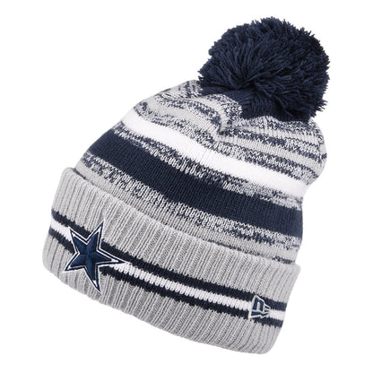 Bonnet à Pompon NFL Sport Knit OTC Dallas Cowboys bleu-gris NEW ERA