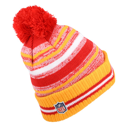 Bonnet à Pompon NFL Sport Knit OTC Kansas City Chiefs rouge-doré NEW ERA