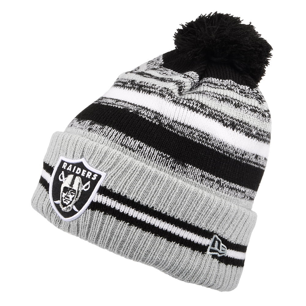 Bonnet à Pompon NFL Sport Knit OTC Las Vegas Raiders noir-gris NEW ERA