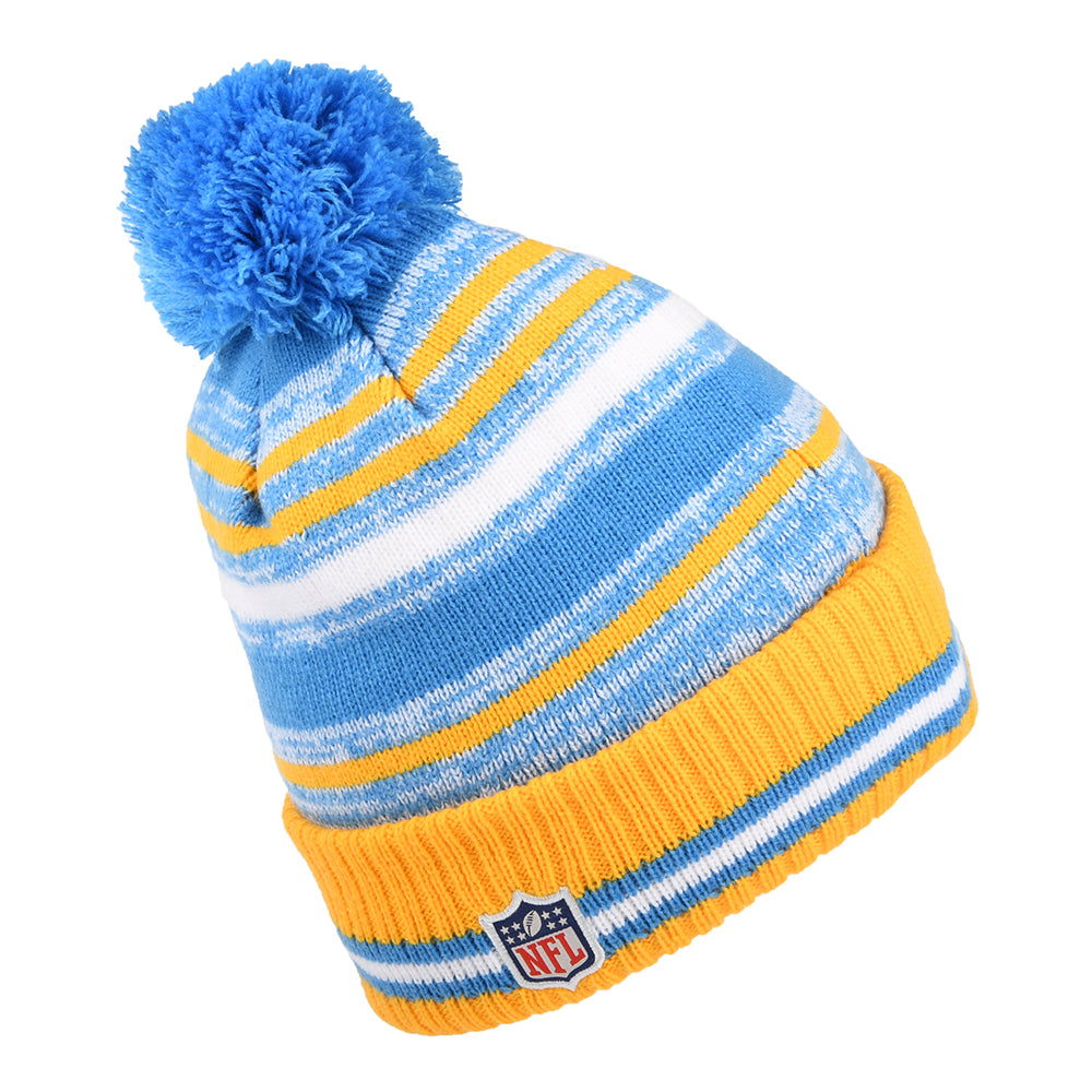 Bonnet à Pompon NFL Sport Knit OTC Los Angeles Chargers bleu-doré NEW ERA
