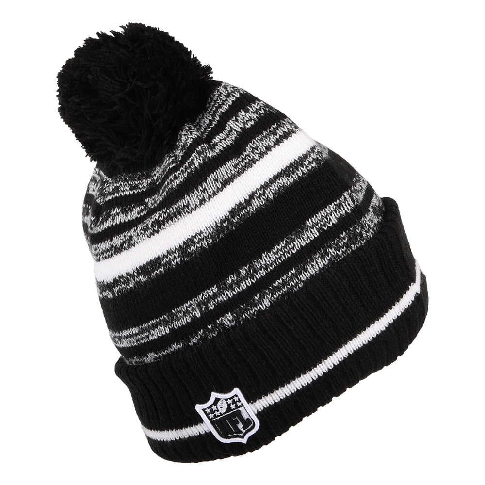 Bonnet à Pompon NFL Sport Knit Cleveland Browns noir-blanc NEW ERA