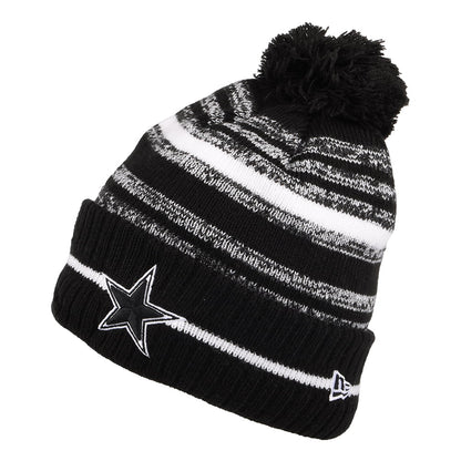 Bonnet à Pompon NFL Sport Knit Dallas Cowboys noir-blanc NEW ERA