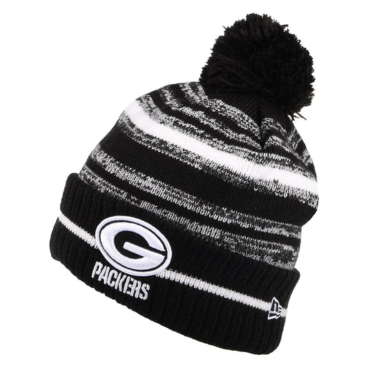 Bonnet à Pompon NFL Sport Knit Green Bay Packers noir-blanc NEW ERA