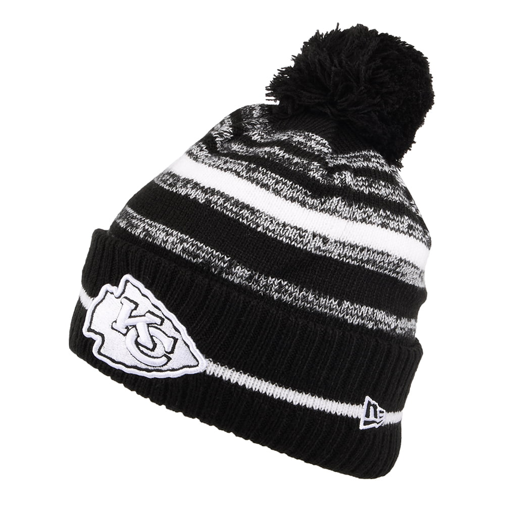 Bonnet à Pompon NFL Sport Knit Kansas City Chiefs noir-blanc NEW ERA