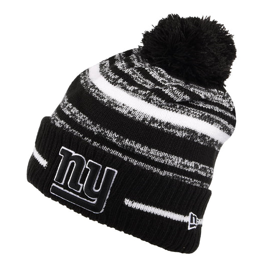 Bonnet à Pompon NFL Sport Knit New York Giants noir-blanc NEW ERA
