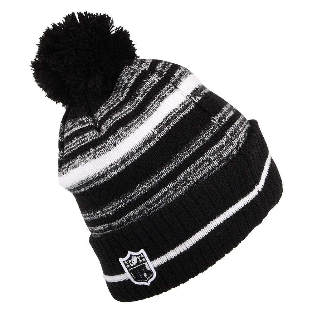 Bonnet à Pompon NFL Sport Knit Pittsburgh Steelers noir-blanc NEW ERA