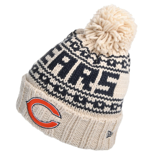 Bonnet à Pompon Femme NFL Sport Knit Chicago Bears avoine NEW ERA