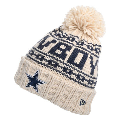 Bonnet à Pompon Femme NFL Sport Knit Dallas Cowboys avoine NEW ERA