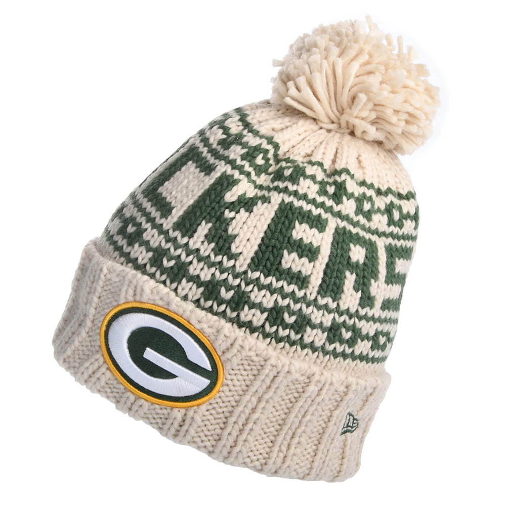 Bonnet à Pompon Femme NFL Sport Knit Green Bay Packers avoine NEW ERA