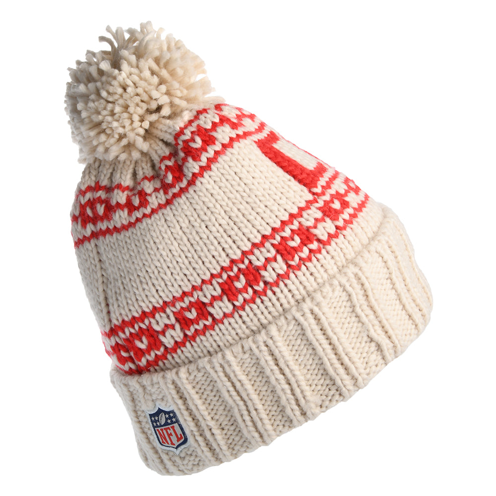 Bonnet à Pompon Femme NFL Sport Knit Kansas City Chiefs avoine NEW ERA