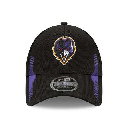 Casquette Stretch Snap 9FORTY NFL Sideline Home Baltimore Ravens noir NEW ERA
