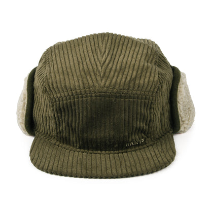 Casquette 5 Panel en Velours Côtelé Avec Protège-Oreilles Rayner vert militaire BARTS