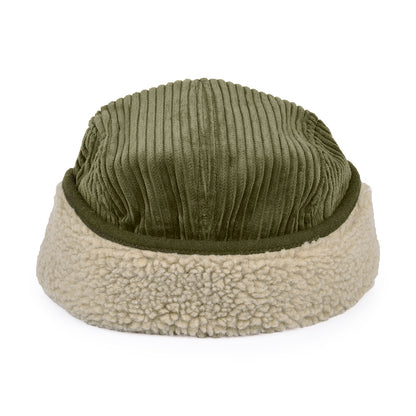 Casquette 5 Panel en Velours Côtelé Avec Protège-Oreilles Rayner vert militaire BARTS