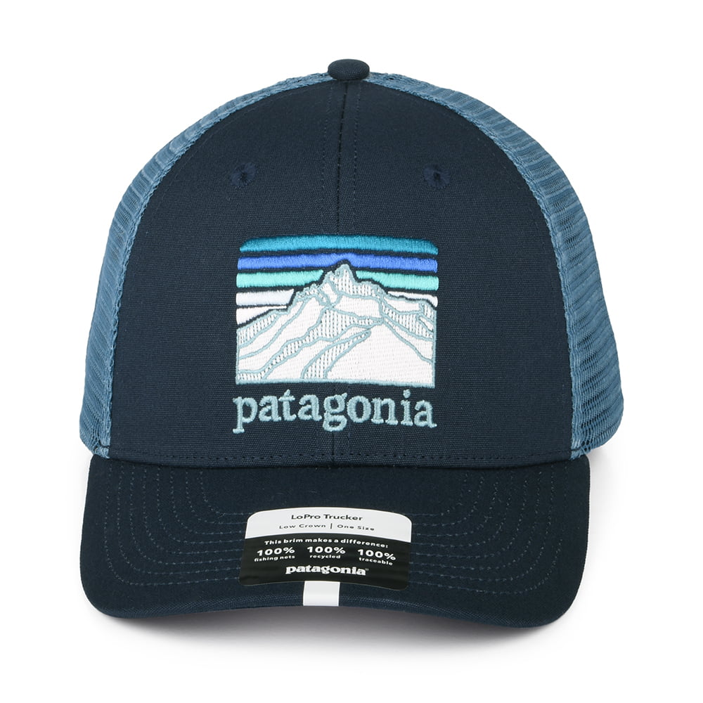 Casquette Trucker en Toile de Coton Bio LoPro Line Logo Ridge bleu marine PATAGONIA